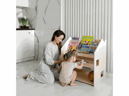 BusyKids Montessori 2in1 -kirja- ja leluhylly – valmistajan tuotekuva