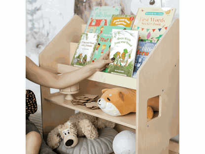 BusyKids Montessori 2in1 -kirja- ja leluhylly – valmistajan tuotekuva