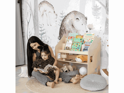 BusyKids Montessori 2in1 -kirja- ja leluhylly – valmistajan tuotekuva