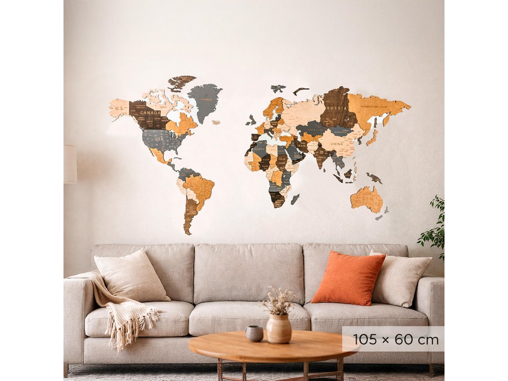 BusyKids puinen maailmankartta – valmistajan tuotekuva