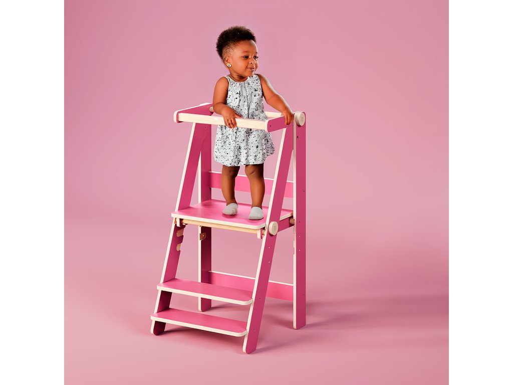 BusyKids kokoontaitettava oppimistorni, pinkki