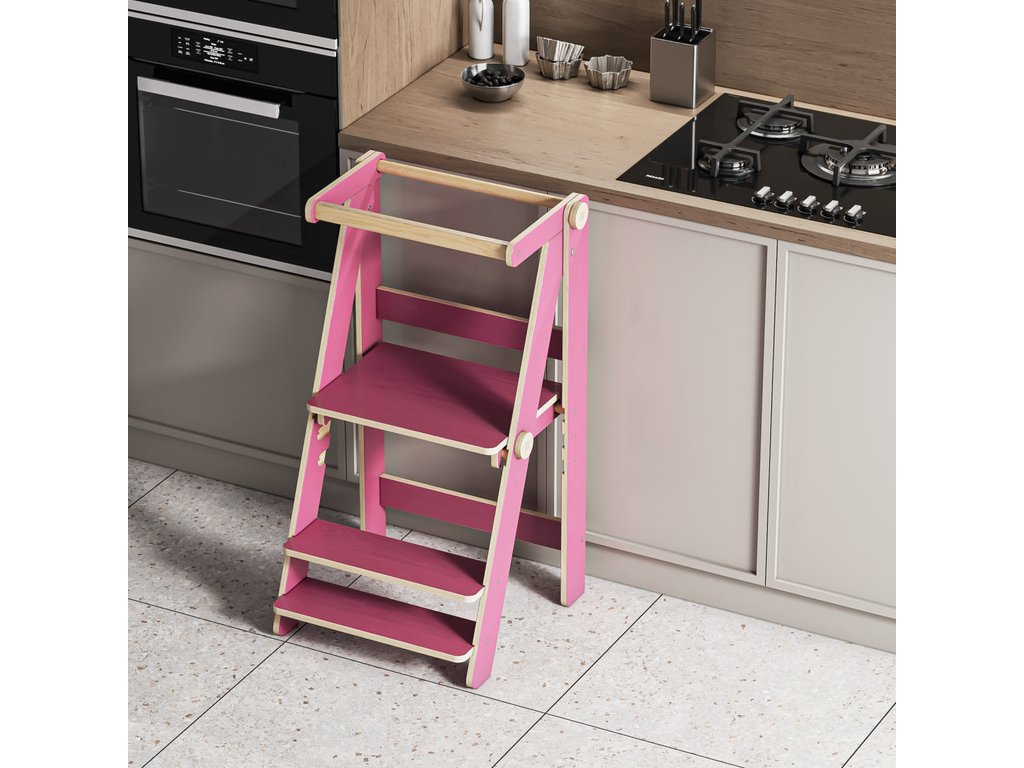 BusyKids kokoontaitettava oppimistorni, pinkki