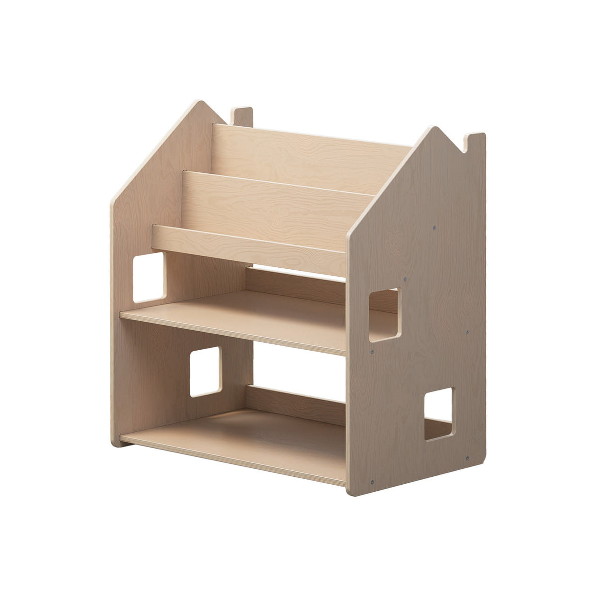 BusyKids Montessori 2in1 kirja- ja leluhylly, natura