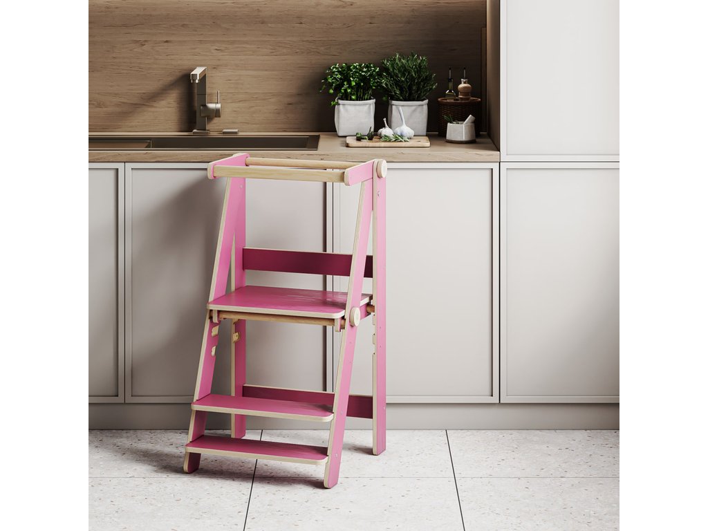 BusyKids kokoontaitettava oppimistorni, pinkki