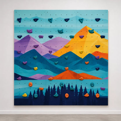 Colorful Peaks -kiipeilyseinä ja kiipeilyotteet