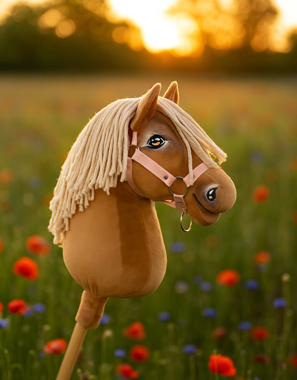 Super Hobby Horse Premium A3 – palomino – valmistajan kuva 3; kuvan varusteet eivät määritä paketin sisältöä