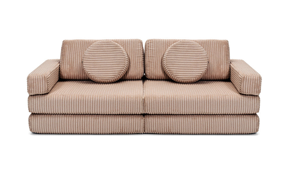 Shappy Mini Pure Corduroy -leikkisohva, suklaanruskea – valmistajan tuote- ja käyttökuva