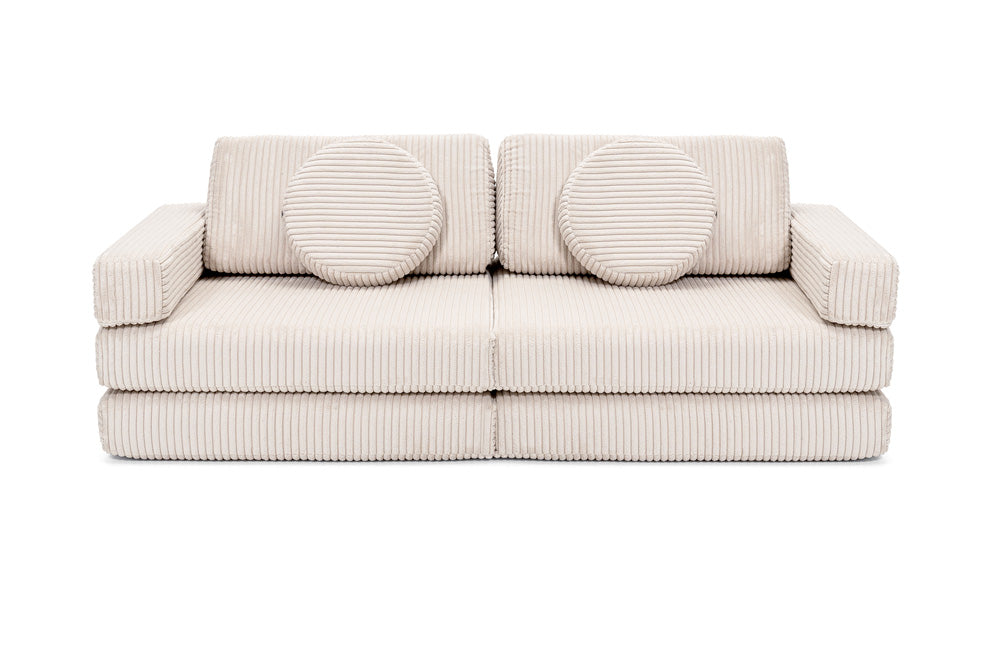 Shappy Mini Pure Corduroy -leikkisohva, vanilja – valmistajan tuote- ja käyttökuva