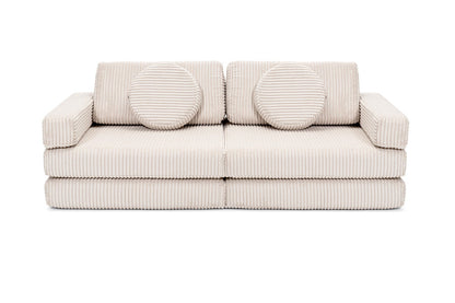 Shappy Mini Pure Corduroy -leikkisohva, vanilja – valmistajan tuote- ja käyttökuva
