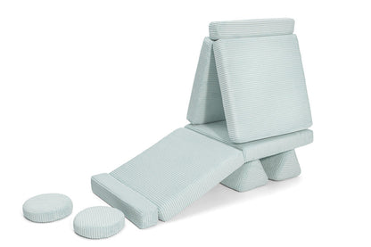 Shappy Mini Pure Corduroy -leikkisohva, mintunvihreä – valmistajan tuote- ja käyttökuva