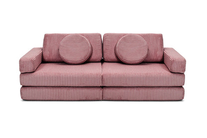 Shappy Mini Pure Corduroy -leikkisohva, roosa – valmistajan tuote- ja käyttökuva
