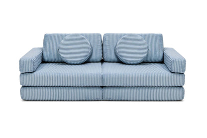 Shappy Mini Pure Corduroy -leikkisohva, vaaleansininen – valmistajan tuote- ja käyttökuva