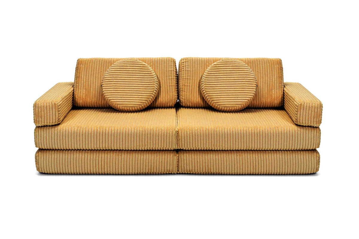 Shappy Mini Pure Corduroy -leikkisohva, hunaja – valmistajan tuote- ja käyttökuva