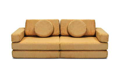 Shappy Mini Pure Corduroy -leikkisohva, hunaja – valmistajan tuote- ja käyttökuva