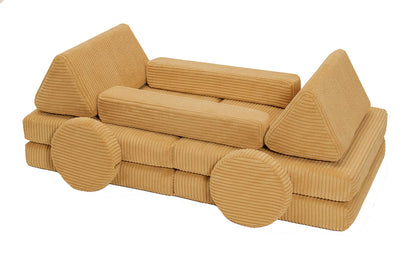 Shappy Mini Pure Corduroy -leikkisohva, hunaja – valmistajan tuote- ja käyttökuva