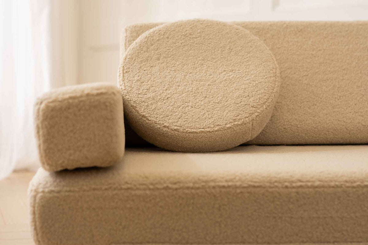 Shappy Teddy -leikkisohva, vaalea beige – valmistajan tuote- ja käyttökuva