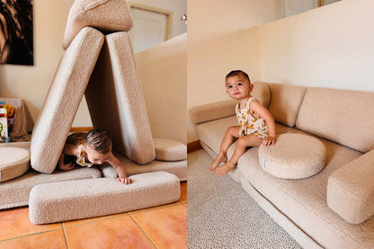 Shappy Teddy -leikkisohva, vaalea beige – valmistajan tuote- ja käyttökuva