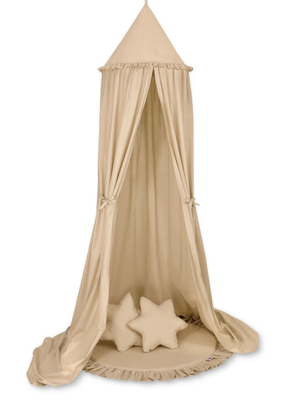 Beige rauhoittumisnurkkaus lapselle