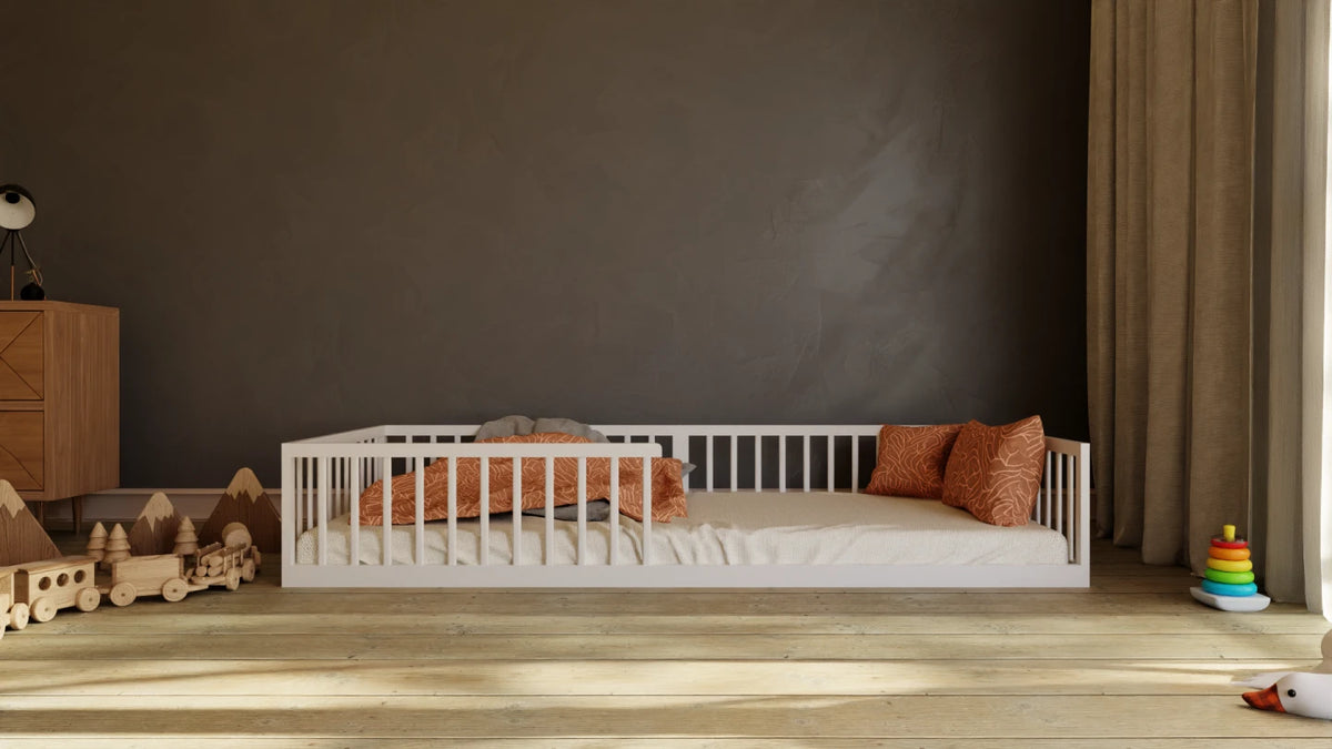 PPM Floorbed -lattiasänky lastenhuoneessa