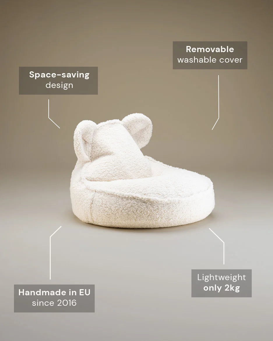 Wigiwama Bear Beanbag Cream White