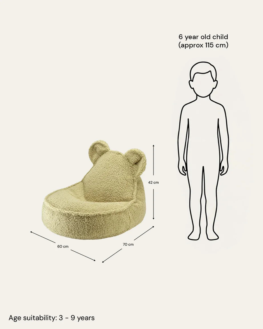 Wigiwama Matcha, nalle-säkkituolin mitat