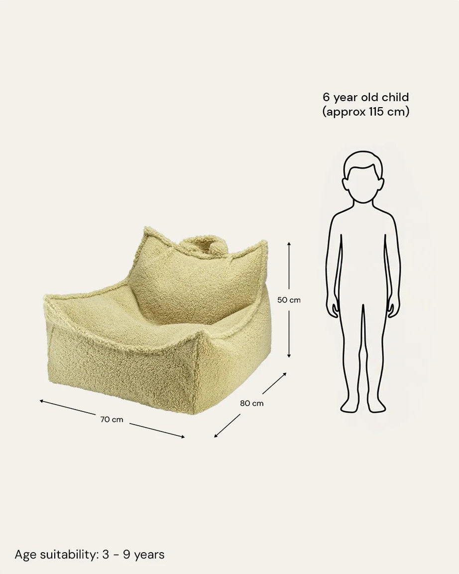 Wigiwama Matcha, säkkituolin mitat